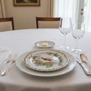 Elegant  Vintage Rutherford 10.5 " Plates  Dinnerware Set Of Two